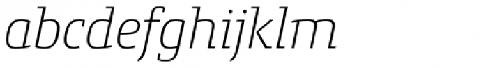 Conto Slab ExtraLight Italic Font LOWERCASE