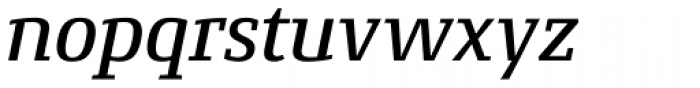 Conto Slab Medium Italic Font LOWERCASE