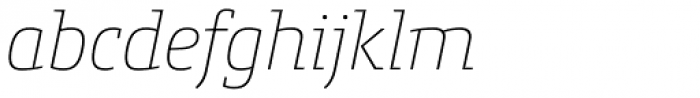 Conto Slab Thin Italic Font LOWERCASE