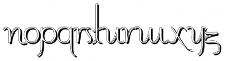 Contouration Shadow Font LOWERCASE