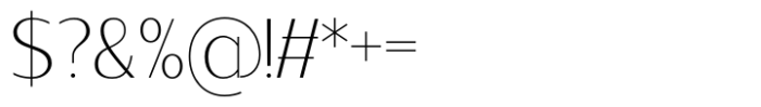 Contrast Sans Thin Font OTHER CHARS