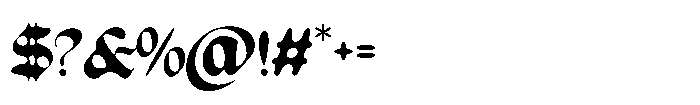 Contrue Fonte Blackletter Blur Font OTHER CHARS