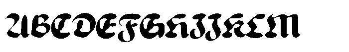 Contrue Fonte Blackletter Blur Font UPPERCASE