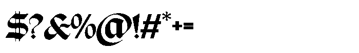 Contrue Fonte Blackletter Font OTHER CHARS