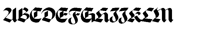 Contrue Fonte Blackletter Font UPPERCASE