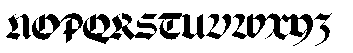Contrue Fonte Blackletter Font UPPERCASE
