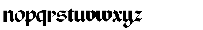 Contrue Fonte Blackletter Font LOWERCASE