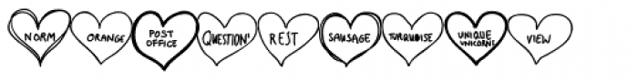 Conversation Hearts Sweethearts Font UPPERCASE