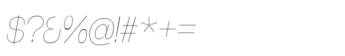 Coolvetica Hairline Italic Font OTHER CHARS