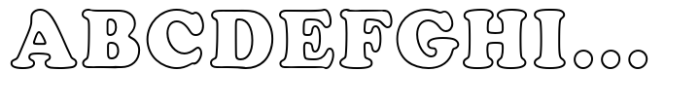 Cooper Black Std Outline Standard (d) Font UPPERCASE