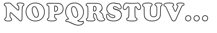 Cooper Black Std Outline Standard (d) Font UPPERCASE