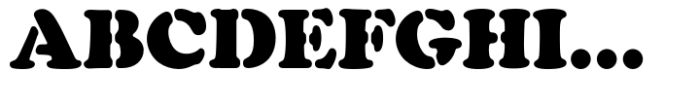 Cooper Black Std Stencil Standard (d) Font UPPERCASE