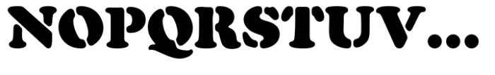 Cooper Black Std Stencil Standard (d) Font UPPERCASE