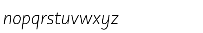 Copihue Light Italic Font LOWERCASE