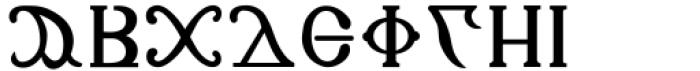 Coptic Alphabet Font UPPERCASE