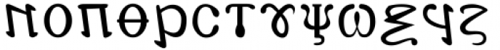 Coptic Alphabet Font LOWERCASE