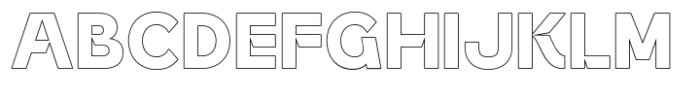 Corail Display Outline Font UPPERCASE
