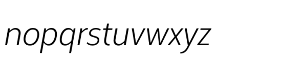 Corbert Condensed Regular Italic Font LOWERCASE