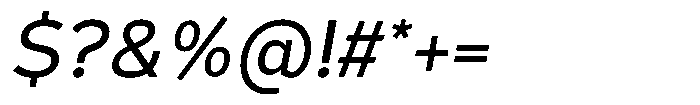 Corbert Text Book Semi Condensed Ital Font OTHER CHARS