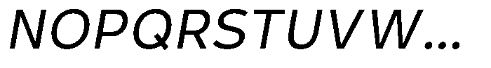 Corbert Text Book Semi Condensed Ital Font UPPERCASE