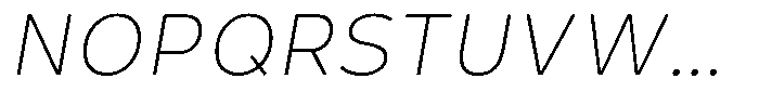 Corbert Text Ex Light Semi Condensed Ital Font UPPERCASE