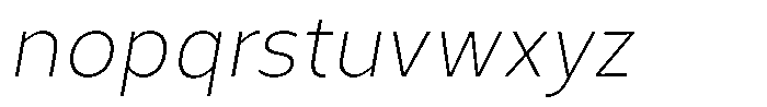 Corbert Text Ex Light Semi Condensed Ital Font LOWERCASE