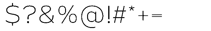 Corbert Text Extra Light Font OTHER CHARS