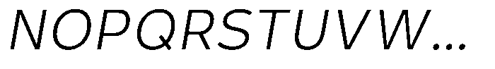 Corbert Text Light Semi Condensed Ital Font UPPERCASE