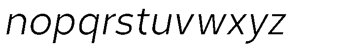 Corbert Text Light Semi Condensed Ital Font LOWERCASE