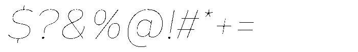 Corbert Text Thin Semi Condensed Ital Font OTHER CHARS