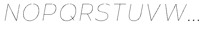 Corbert Text Thin Semi Condensed Ital Font UPPERCASE