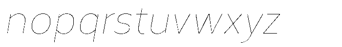 Corbert Text Thin Semi Condensed Ital Font LOWERCASE