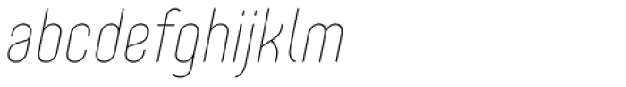 Core Mellow 17 Cn Thin Italic Font LOWERCASE