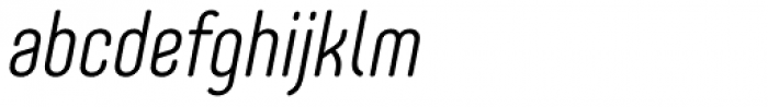 Core Mellow 37 Cn Light Italic Font LOWERCASE