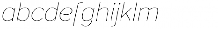 Core Sans A 15 Thin Italic Font LOWERCASE