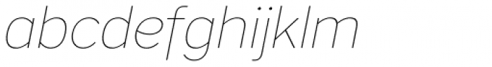 Core Sans AR 15 Thin Italic Font LOWERCASE