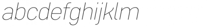 Core Sans D 15 Thin Italic Font LOWERCASE
