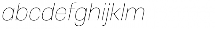 Core Sans E 15 Thin Italic Font LOWERCASE