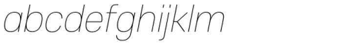 Core Sans ES 15 Thin Italic Font LOWERCASE
