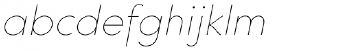 Core Sans G 15 Thin Italic Font LOWERCASE