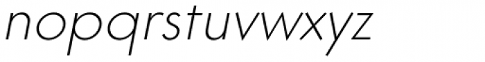 Core Sans G 25 ExtraLight Italic Font LOWERCASE