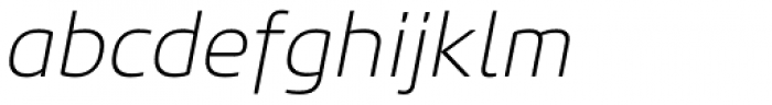 Core Sans M 25 ExtraLight Italic Font LOWERCASE