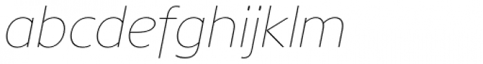 Core Sans N 15 Thin Italic Font LOWERCASE