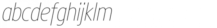 Core Sans N 17 Cn Thin Italic Font LOWERCASE