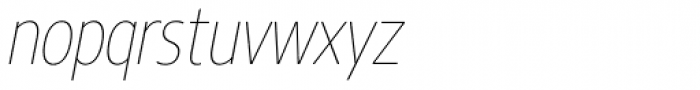 Core Sans N 17 Cn Thin Italic Font LOWERCASE