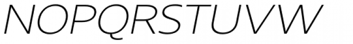 Core Sans N 23 Exp ExtraLight Italic Font UPPERCASE