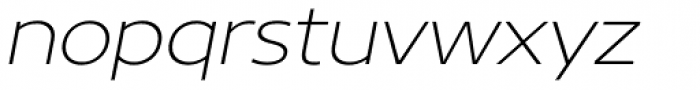 Core Sans N 23 Exp ExtraLight Italic Font LOWERCASE