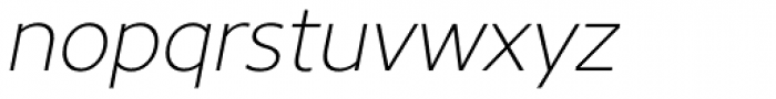 Core Sans N 25 ExtraLight Italic Font LOWERCASE