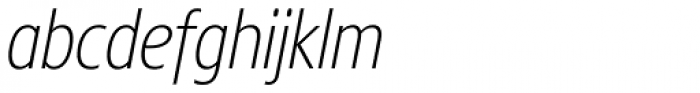 Core Sans N 27 Cn ExtraLight Italic Font LOWERCASE
