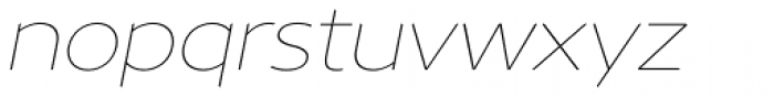 Core Sans NR 13 Ext Thin Italic Font LOWERCASE